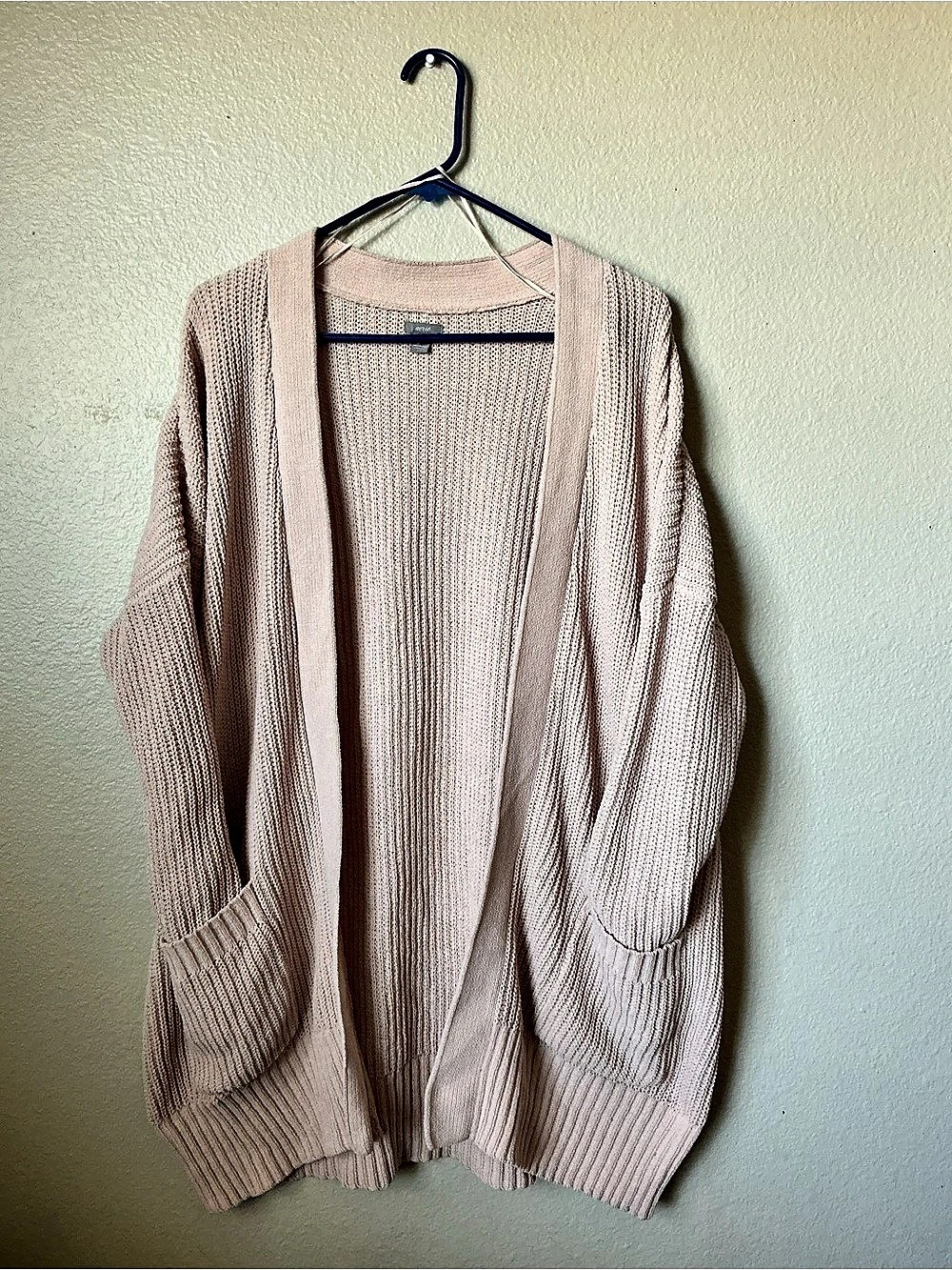 aerie Open Front Knit Cardigan in Pink